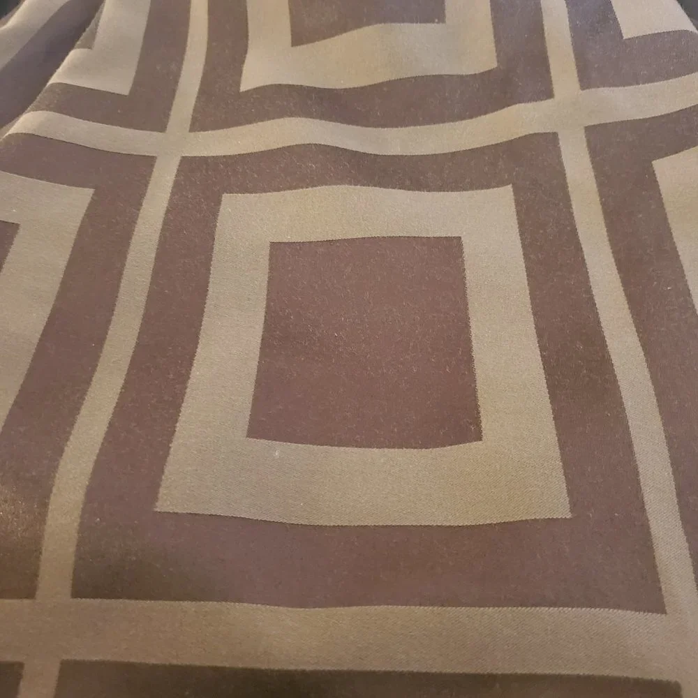 Queen Size Geometric Duvet Cover - Brown
